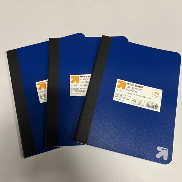 Up & Up Wide Ruled Blue Flexible Cover Composition Notebook Blue (Pack of 5) - Picture 2 of 5